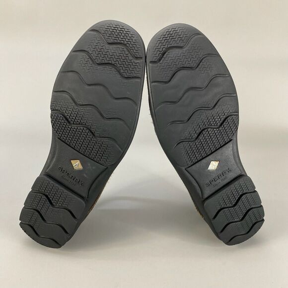 Sperry Gold Cup Men’s 9.5 M Black Leather Slip On Moc Toe Driving Loafers Casual